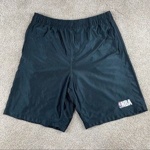 NBA black mesh athletic basketball shorts